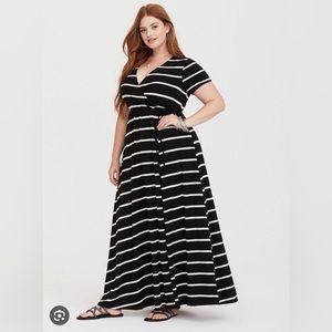 Torrid Black striped Maxi dress